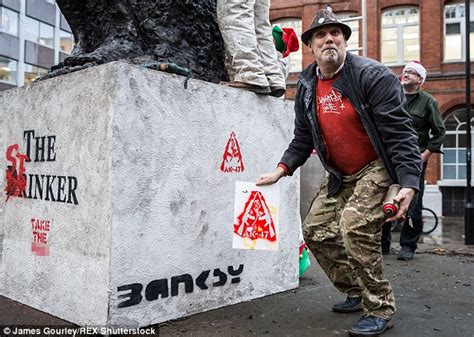 Banksy Sculpture The Drinker Returned To Shaftsbury