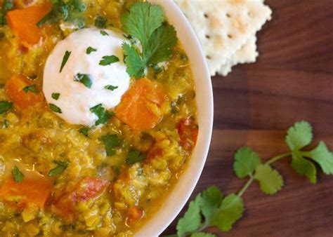 Don't forget that my cookbook has many more meatless dinners, big salads, soups, and more. Rainy Weekend Recipe: East Indian Red Lentil Soup with Sweet Potatoes | Red lentil soup, Sweet ...