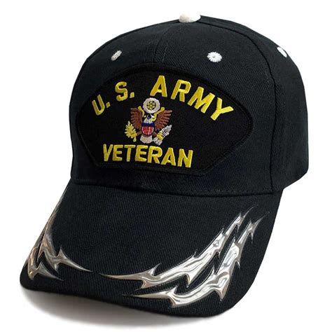 Us Army Veteran W Eagle Emblem Custom Edition Hat W Lightning