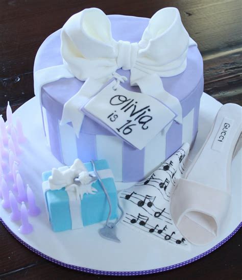 Write their name on this birthday cake & download it by clicking download 16th birthday cake. Blissfully Sweet: Striped Gift Box Sweet 16th Birthday Cake