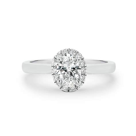 Oval Shape Diamond Halo Engagement Ring A2239 Oval