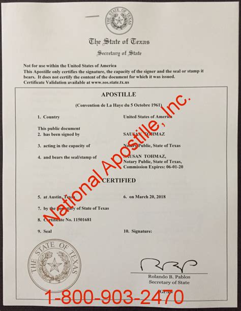 Grant, this office has always served the public from the state. Texas Apostille Example