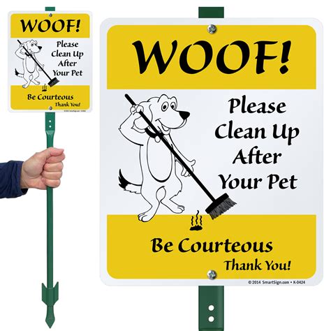 Clean Up After Your Dog Signs Clean Up Dog Poop Signs From 5