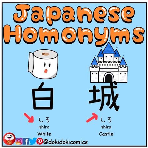 Learn Japanese Dokidokicomicss Instagram Photo “japanese Homonyms