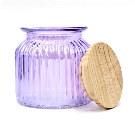 Luxury Candle Glass Jar With Lid Purple Glass Candle Jar High Quality Luxury Candle Glass Jar