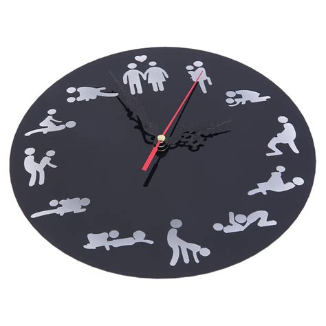 Sexual Position Clock 24hours Sex Clock Novelty Adult Only Wall Clock