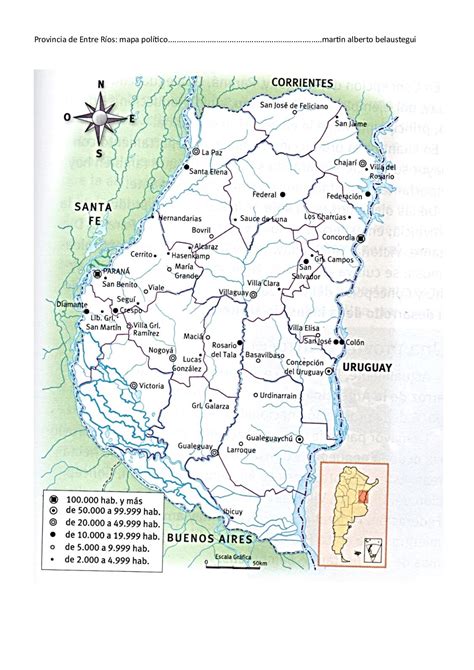 Calaméo Provincia de Entre Ríos Argentina Mapa Político