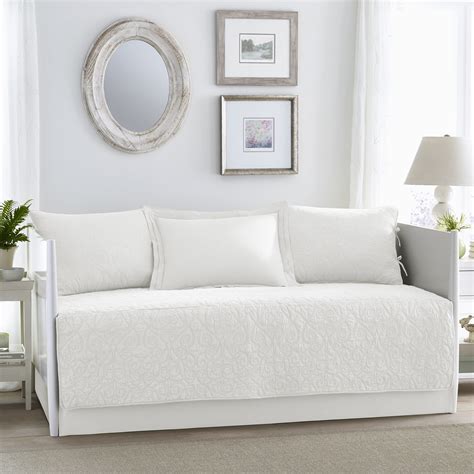 Laura Ashley Felicity 5 Piece Daybed Cover Set White On Galleon