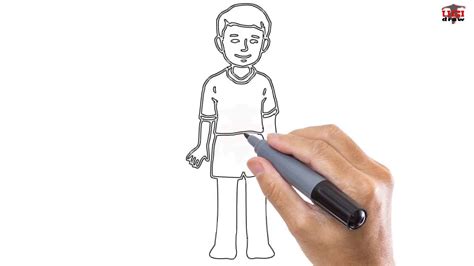 Easy Drawing Of A Boy Thinking Learn How To Draw A Boy For Kids Easy