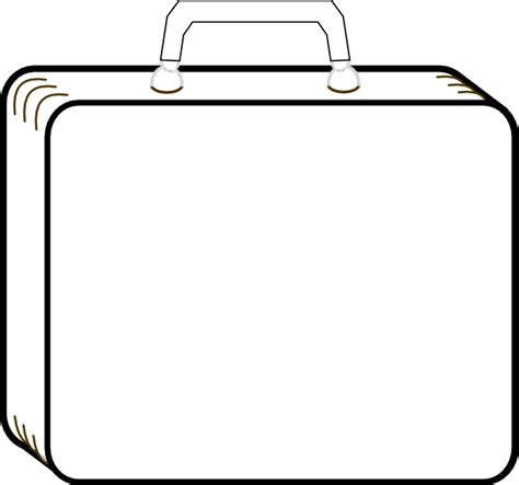 Want to discover art related to coloringpages? Colorless Suitcase Clip Art at Clker.com - vector clip art ...