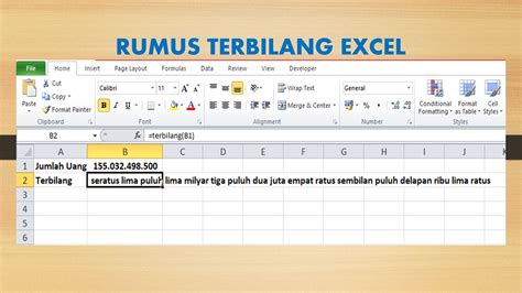 Contoh Cara Menggunakan Fungsi Rumus Terbilang Excel Terbaru Hot
