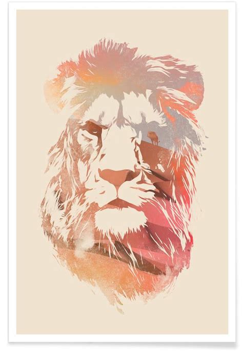 Desert Lion Poster Juniqe