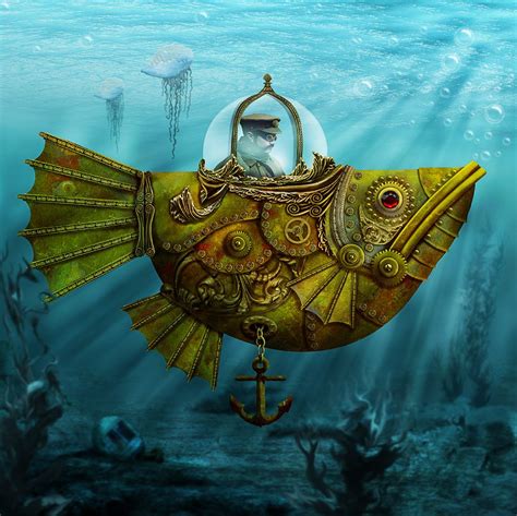 Steampunk Submersible By Ravenscar45 On Deviantart Steampunk Artwork
