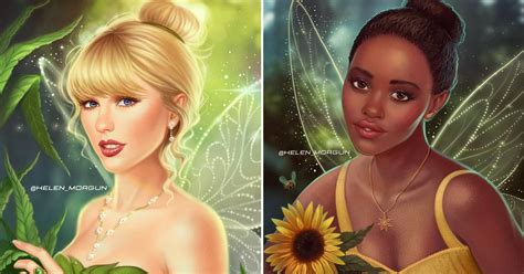 Artist Transforms Female Celebrities Into Disney Fairies Popsugar