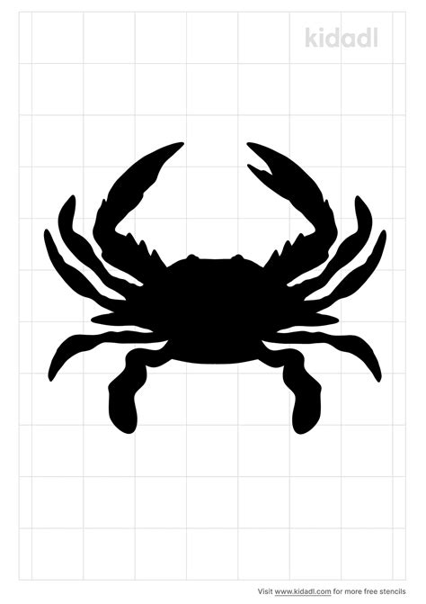 Free Crab Stencil Stencil Printables Kidadl