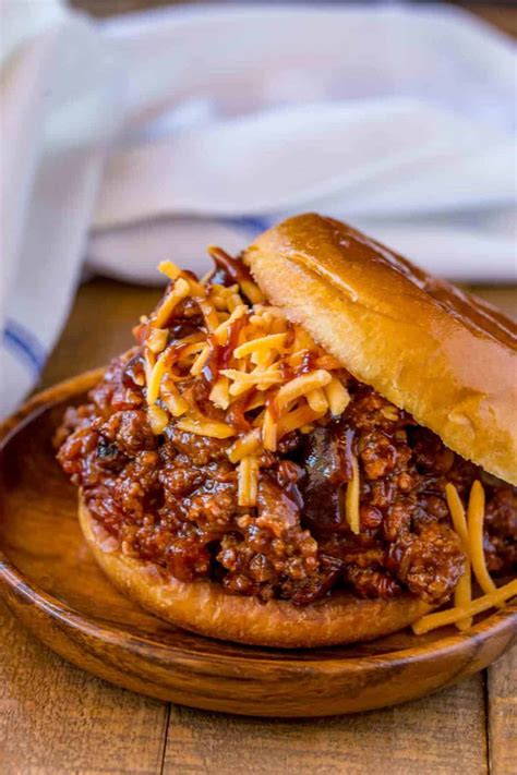 These simple sandwiches —crumbled, cooked ground beef, onion, and little else besides salt and pepper, scooped up and does the loose meat sandwich sound like something made up for laughs? BBQ Beef Sloppy Joes - Dinner, then Dessert
