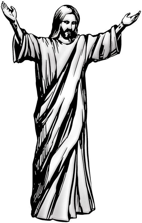 Svg Free Black And White Full Body Png Jesus Art Drawing Jesus