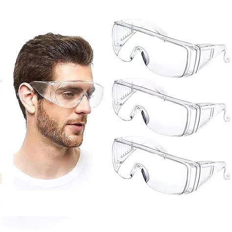 Anti Fog Safety Glasses Safety Goggles Over Eyeglasses Pack Of 3 Anti