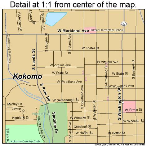 Kokomo Indiana Street Map 1840392