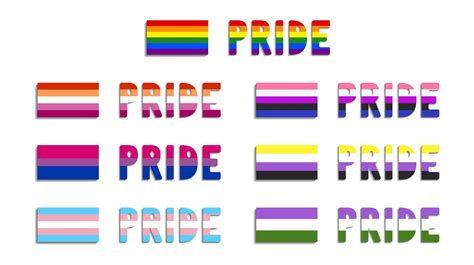 set of sexual identity pride flags lgbt symbols stock image vectorgrove royalty free vector