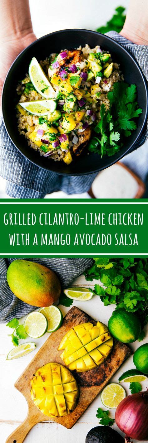 Top the avocado salsa on top of the grilled cilantro lime chicken. Cilantro-Lime Grilled Chicken with a Mango Avocado Salsa ...