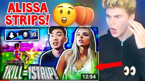 Reacting To 1 Kill Remove 1 Clothing W Alissa Violet Fortnite