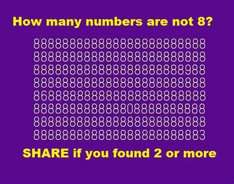 How Many Numbers Arent Eight Brain Teasers Math Logic Puzzles Try