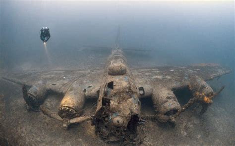 The B 29 Superfortress Laying On The Bottom Of Lake Mead After Crashing