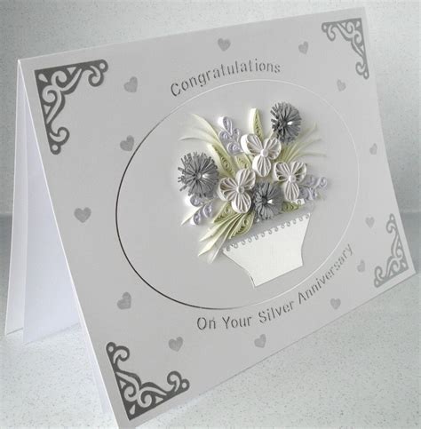 Items Similar To Silver Wedding Anniversary Card Congratulations