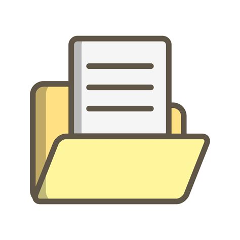 Folder Icon Clipart Hd Png Vector Document In Folder Icon Folder