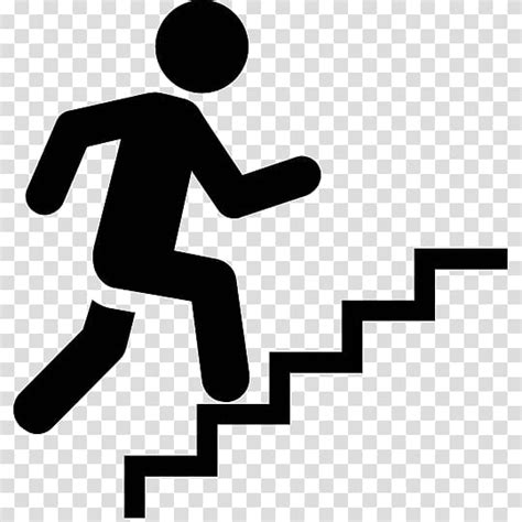 People Clipart Silhouette Walking Up Stairs