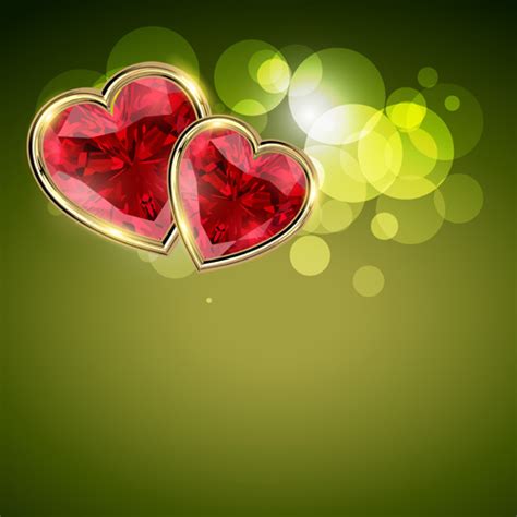 Background And Romantic Hearts Vector Graphics Free Vector In