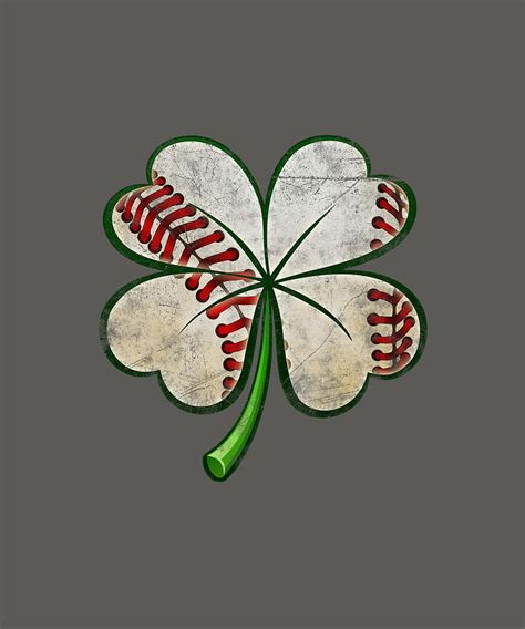 Baseball St Patricks Day Shamrock Digital Art By Felix Fine Art America