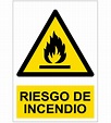 Señal / Cartel de Riesgo de incendio | Seguridad Ríos y Ortiz S.L