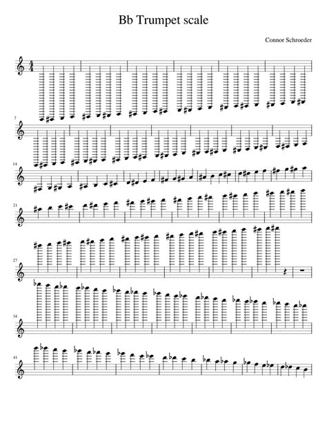 Bb Trumpet Scale Sheet Music For Trumpet In B Flat Solo