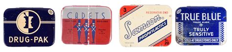 Lot Detail Lot Of 4 Assorted Condom Tins