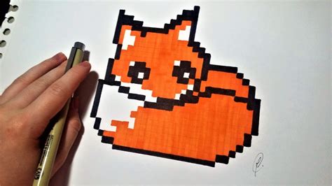 Réaliser vos plus beaux dessins de pixel art de vos personnages préférés. Dessin Renard Kawaii - Pixel Art (facile) - YouTube