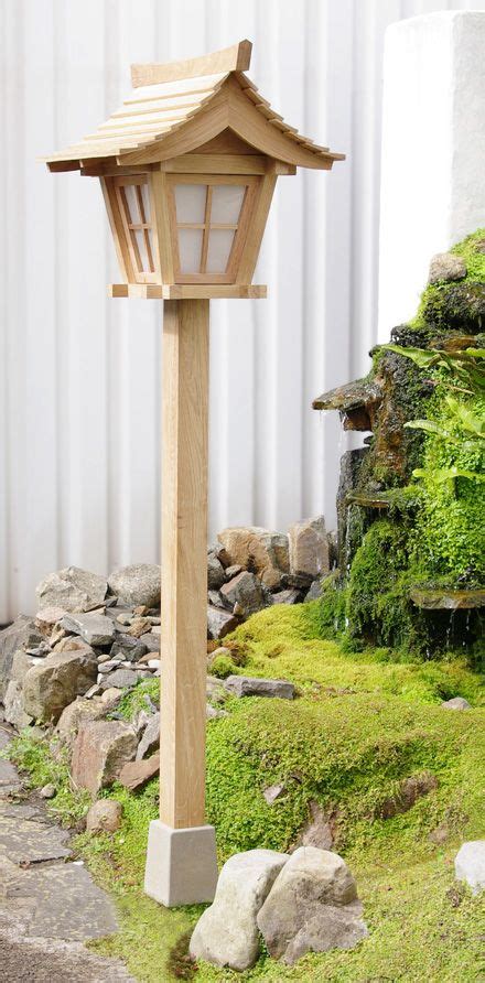 Japanese Garden Lanterns Of Traditional Style High Quality Wooden Lanterns In Treated Oak Ti