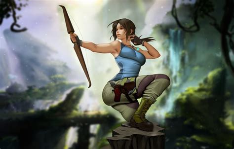 Wallpaper Girl Figure Tomb Raider Art Beauty Sexy Figure Lara