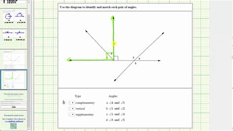 Identify Complementary Supplementary And Vertical Angles Youtube