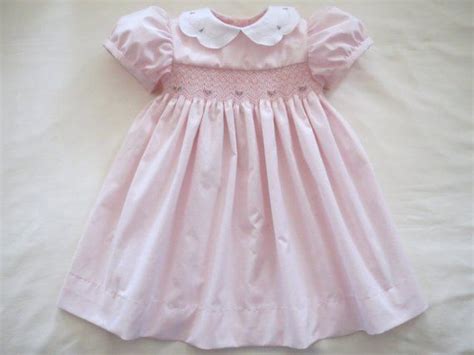 Beautiful Soft Pale Pink And White Classic Hand Smocked And Etsy