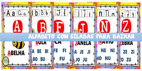 Alfabeto Com Sílabas Com Os 4 Tipos De Letras Teia Pedagógica