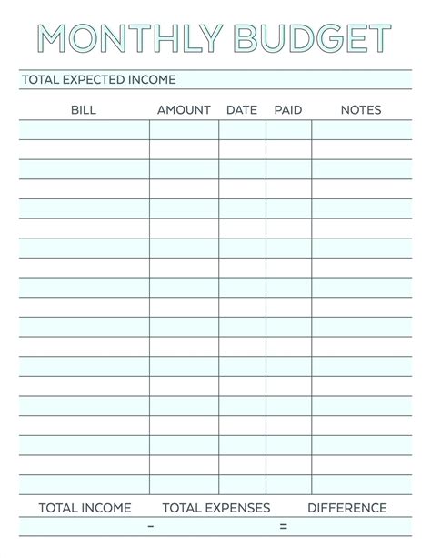 Free Monthly Payment Sheet Template Calendar Design