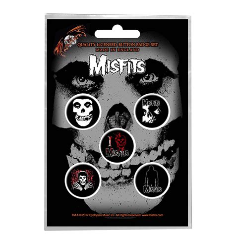 Misfits Skull Badge Set