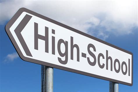 High School Free Of Charge Creative Commons Highway Sign Image