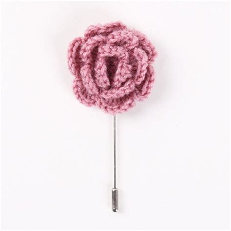 Buy Mdiger Solid Flower Lapel Pin Brooch For Men Pink