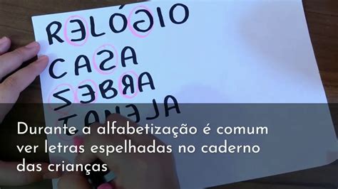 Atividade Para Corrigir Escrita Espelhada