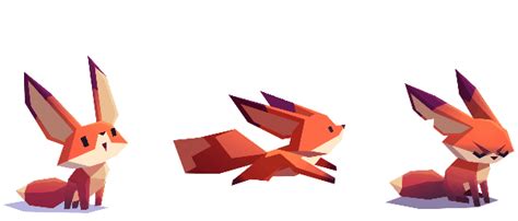 Extremely Beautiful Low Poly Game Art About A Tiny Fox Lowpoly