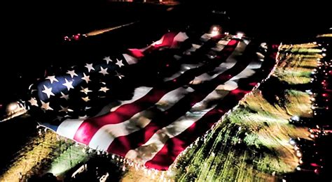 Worlds Largest American Flag Unfolded As Trump Flew Across South Dakota