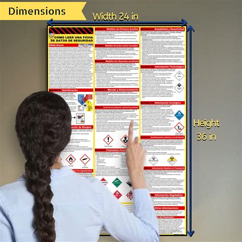 How To Read A Safety Data Sheet Sds Msds Poster English Spanish